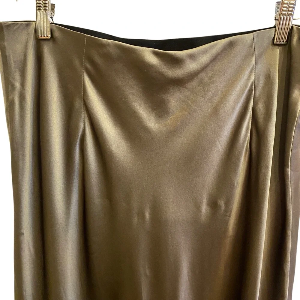 NWT Womens Quince 100% Washable Silk Maxi Tulip Skirt Gray Sz Small and XL - Picture 3 of 15